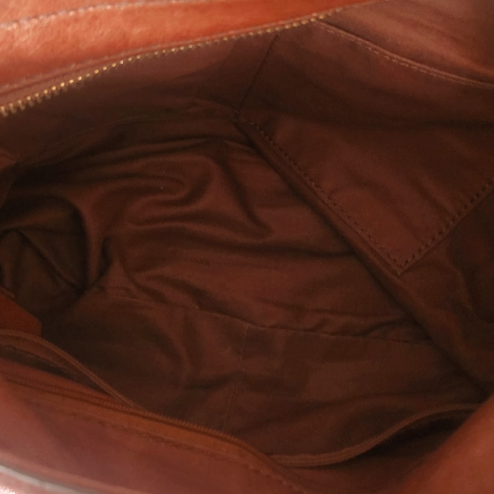 FOSSIL STYLISH CROSSBODY BROWN LEATHER HOBO SHOULDER BAG - Picture 10 of 10